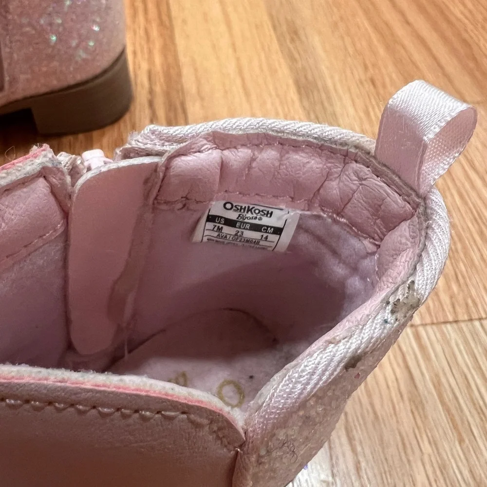 Pink Glitter Osh Kosh Toddler Boots